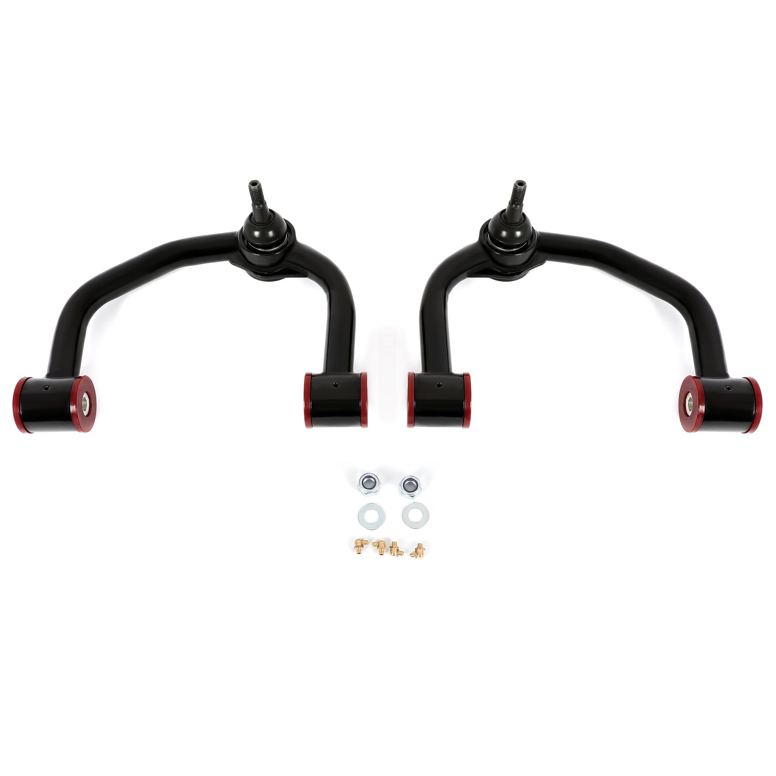 Solid Spare 0-4" Lift Front Upper Control Arms For Ford F150 2004-2022 Powder Coated LH+RH