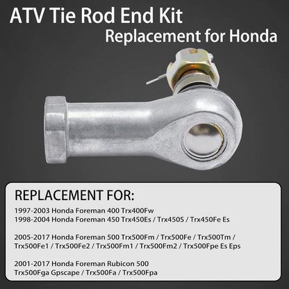 Tie Rod End Set For 1997-2017 Honda Foreman 400 450 500 Rubicon 500 Ball Joint