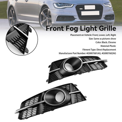 Fog Light Front Bumper Lower Grill 4G0807682AG Fit AUDI A6 4G C7 A6l 2016-18