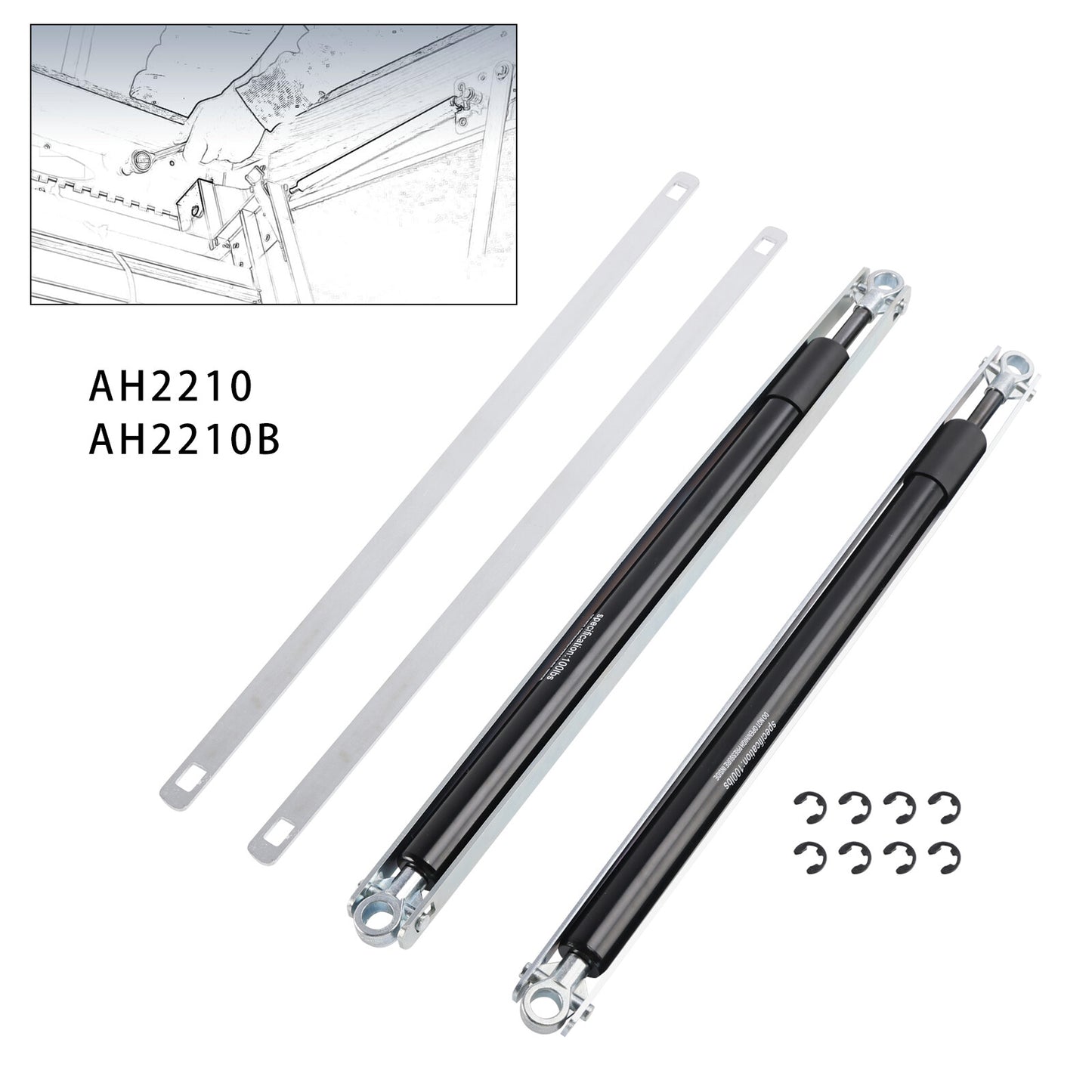 2PCS 36-80 Standard Strut Kit For Werner Aluminum Attic Ladders AH2210  AH2210B