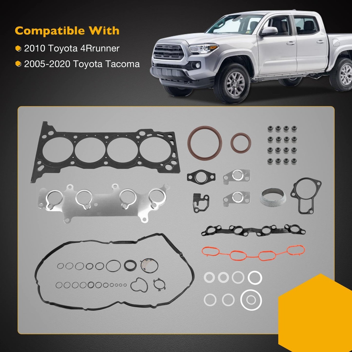 Head Gasket Set For 2005-20 Toyota Tacoma 4Rrunner 2.7L 2694CC L4 DOHC HS26357PT