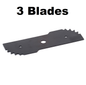 Solid Spare (3) Edger Blade 7 3/4" x 2 3/4" for Black & Decker LE750 Edge Hog 243801-00