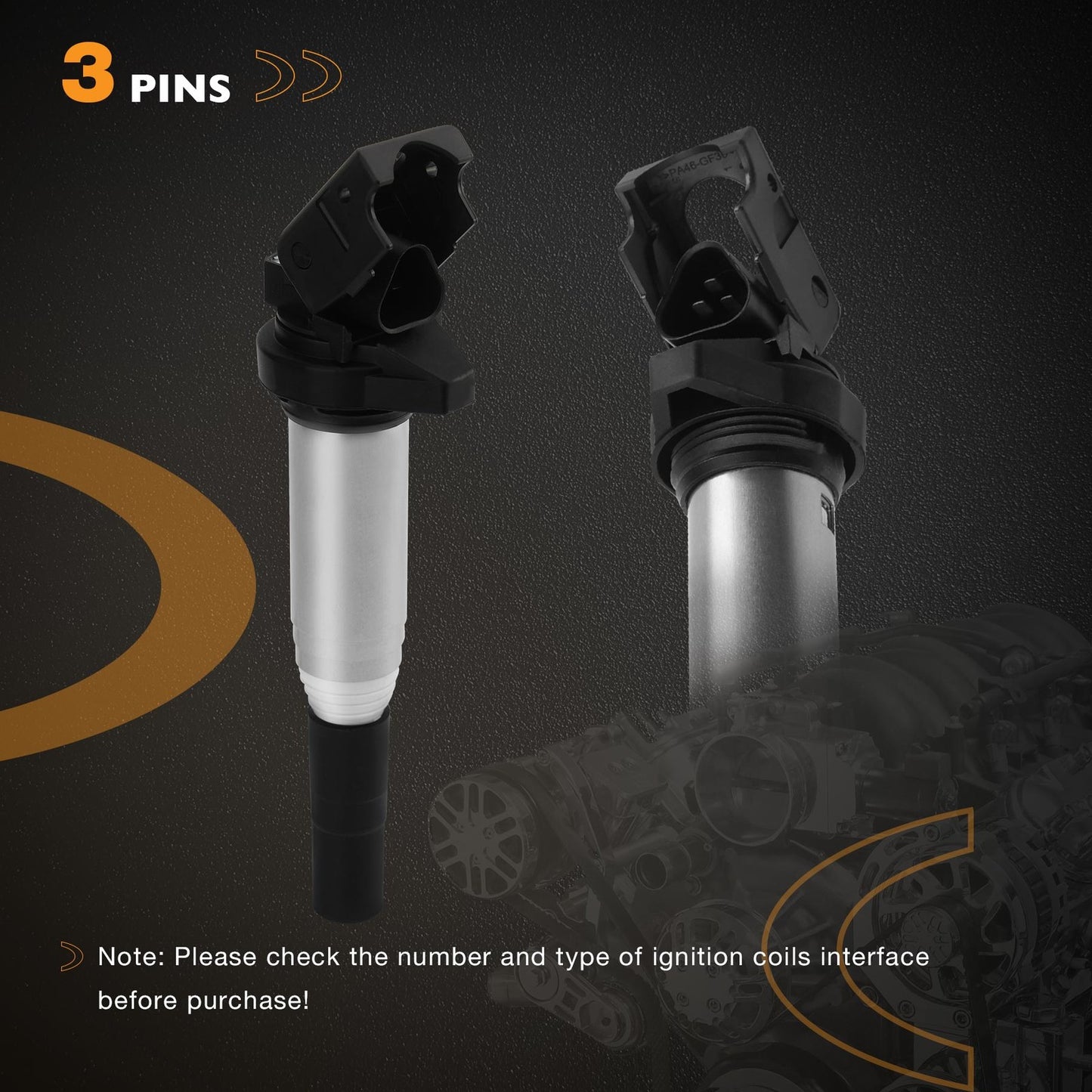 4x UF598 Ignition Coil Pack ＆ Spark Plug Kit For 07-16 Mini Cooper  Peugeot 1.6L