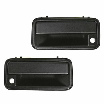 Black Front Exterior Outside Door Handle Pair Set of 2 NEW for GM Pickup Truck