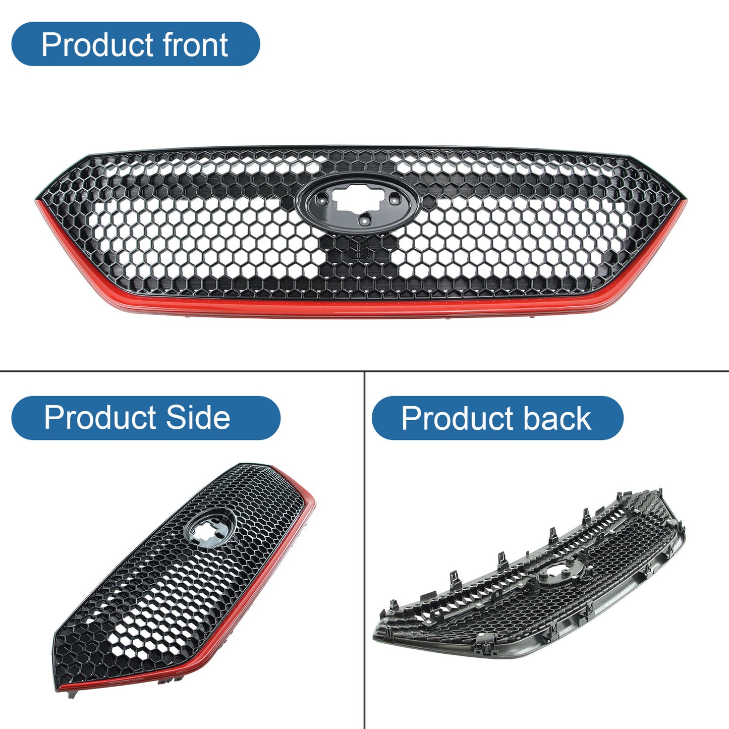 For 2022-2023 Subaru WRX Sport 22  Front Bumper Grille Grill Black with Red Trim