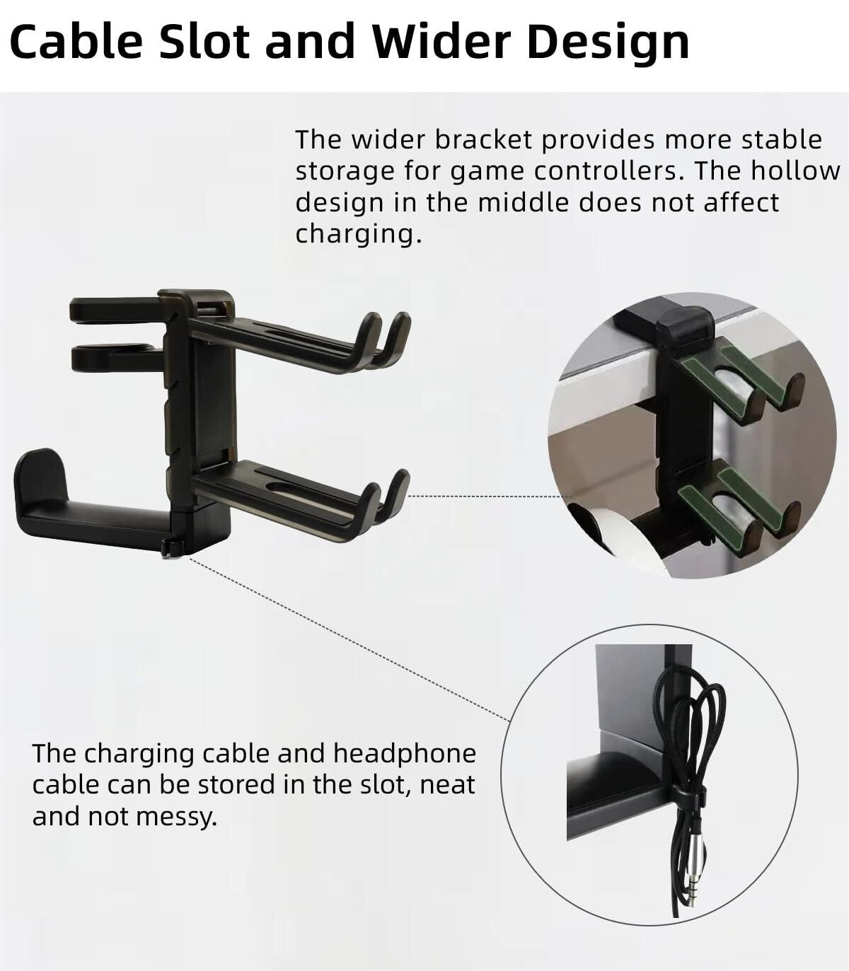 3-in-1 PC Gaming Headphone Headset Earphone Stand Hook Hanger Holder Under Desk