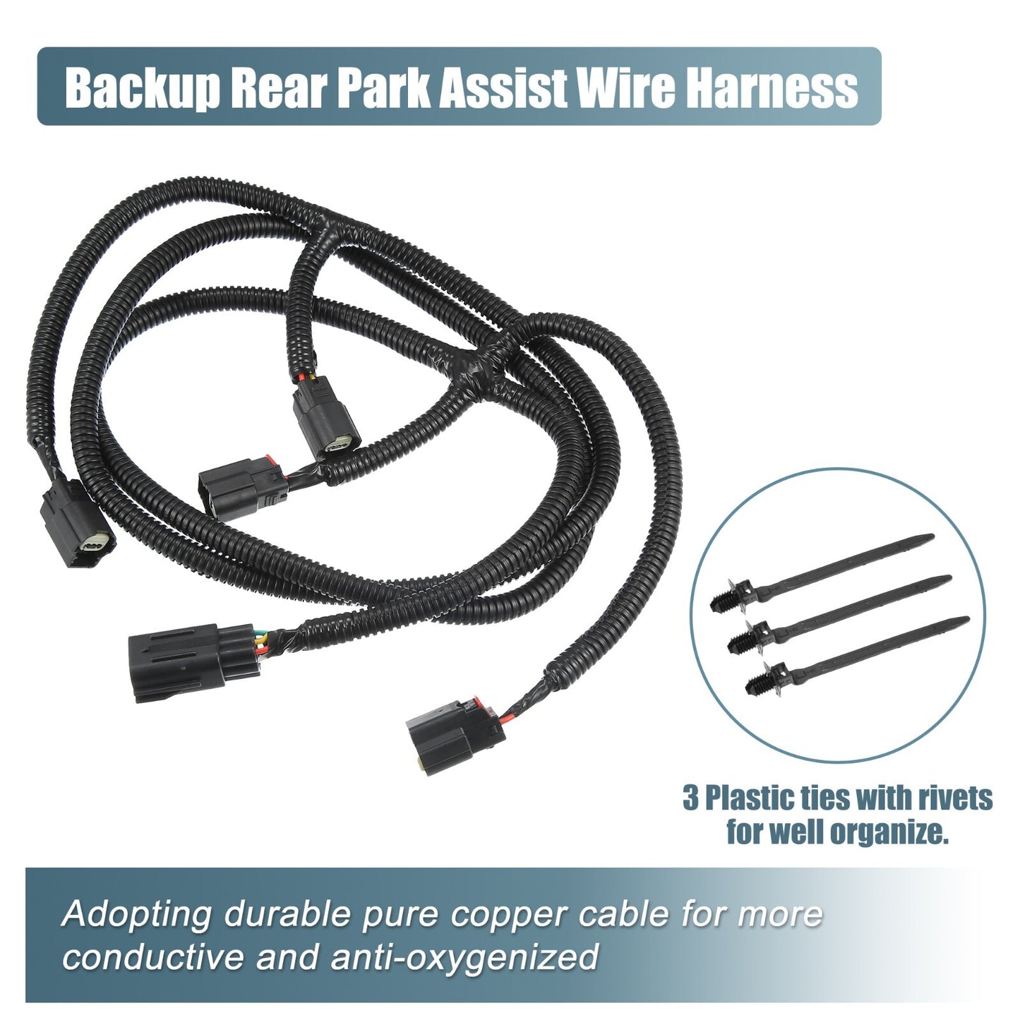 For 2010/2011-2018 RAM 1500 2500 3500 Rear Park Assist Wire Harness 68031820AA
