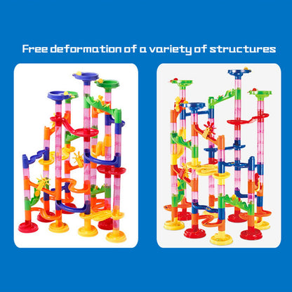 105 pcs Marble Run Race Set Railway Building Blocks Construction Track Toys Xmas