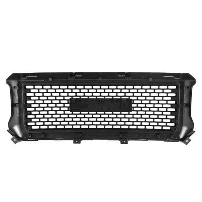 Front Upper Bumper Grille Matte Black For GMC Sierra 1500 2014 2015 Denali Style
