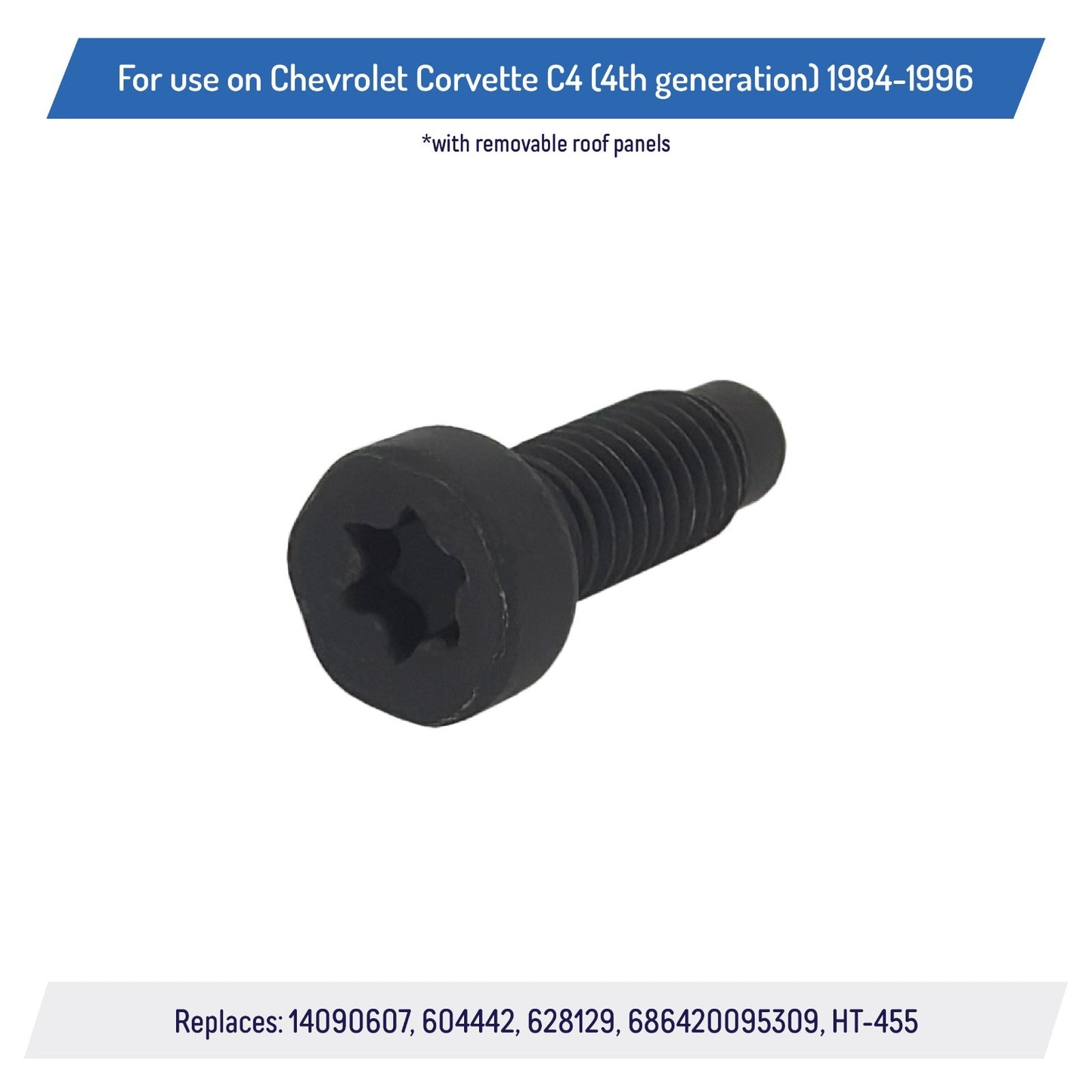 Front Attaching Bolts for Corvette C4 1984-96 Removable Top Roof Panel 14090607