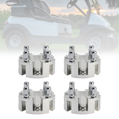 2" Wheel Spacers Kit Cable Golf Carts Lug Nuts Silver For Yamaha Club Car Ezgo