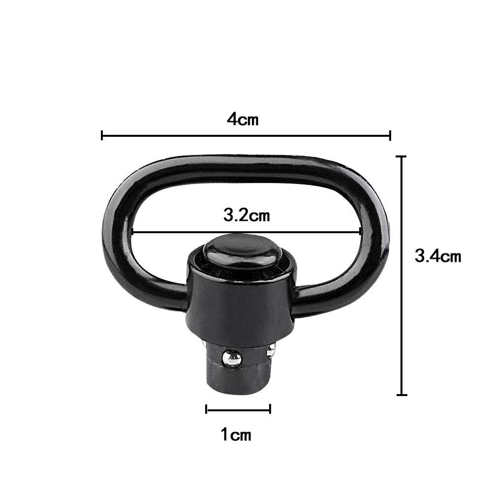 4X Push Button QD Quick Detach/Release 1.25" Rifle Heavy Duty Sling Swivel Mount