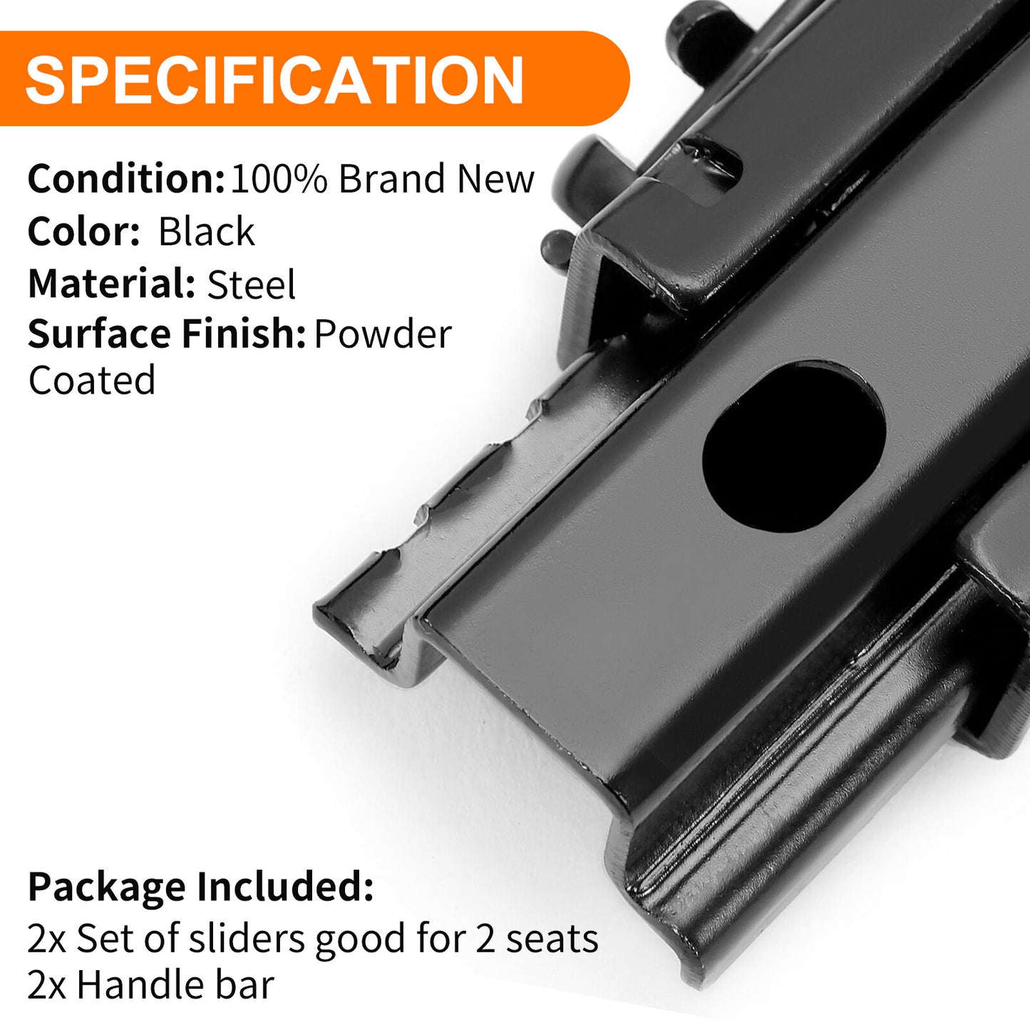 Solid Spare 2pcs Universal Dual Lock Seat Sliders Rails Bracket Track Aessembly Adjustable