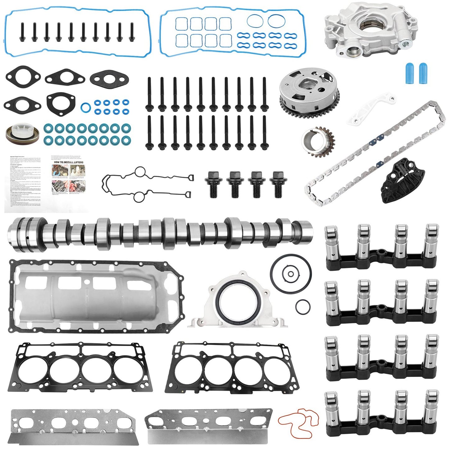 MDS Camshaft Timing Gasket Kit w/ Oil Pump For Dodge Challenger Ram 1500 Jeep