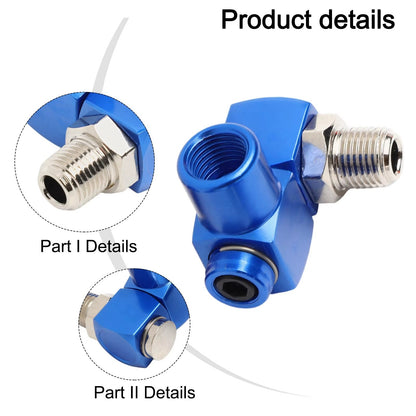 3 PCs INDUSTRIAL ALUMINUM AIR 360 SWIVEL FITTING CONNECTORS HOSE TOOL COUPLER