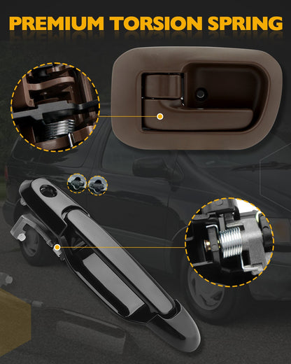 7PCS Exterior Interior Door Handle & Liftgate Handle Set For 98-03 Toyota Sienna