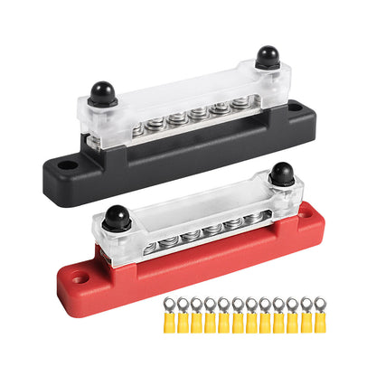 2PCS 6 Way 150A Power Distribution Terminal Block Car Marine Boat 48V Bus