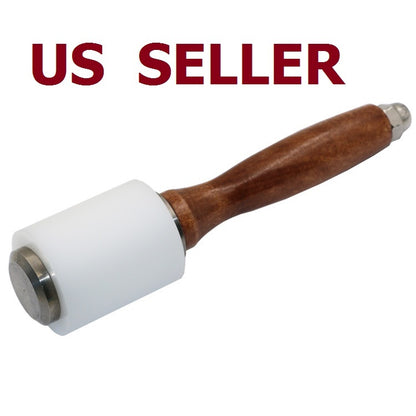 Leather Cutting Stamping Hammer Carving Mallet Nylon Craft Tools Wooden Handle