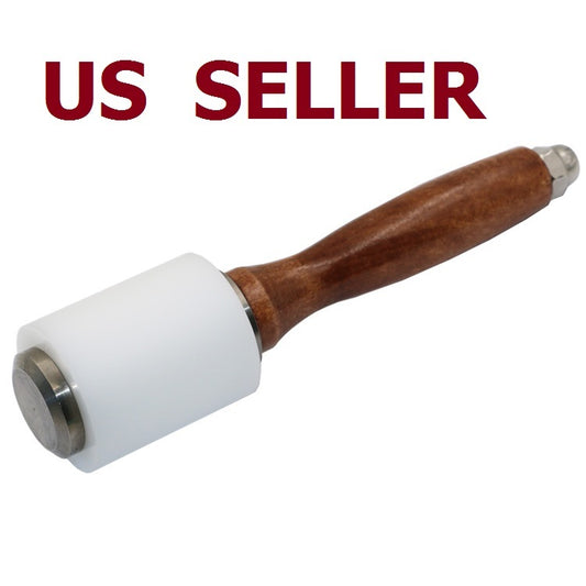 Leather Cutting Stamping Hammer Carving Mallet Nylon Craft Tools Wooden Handle
