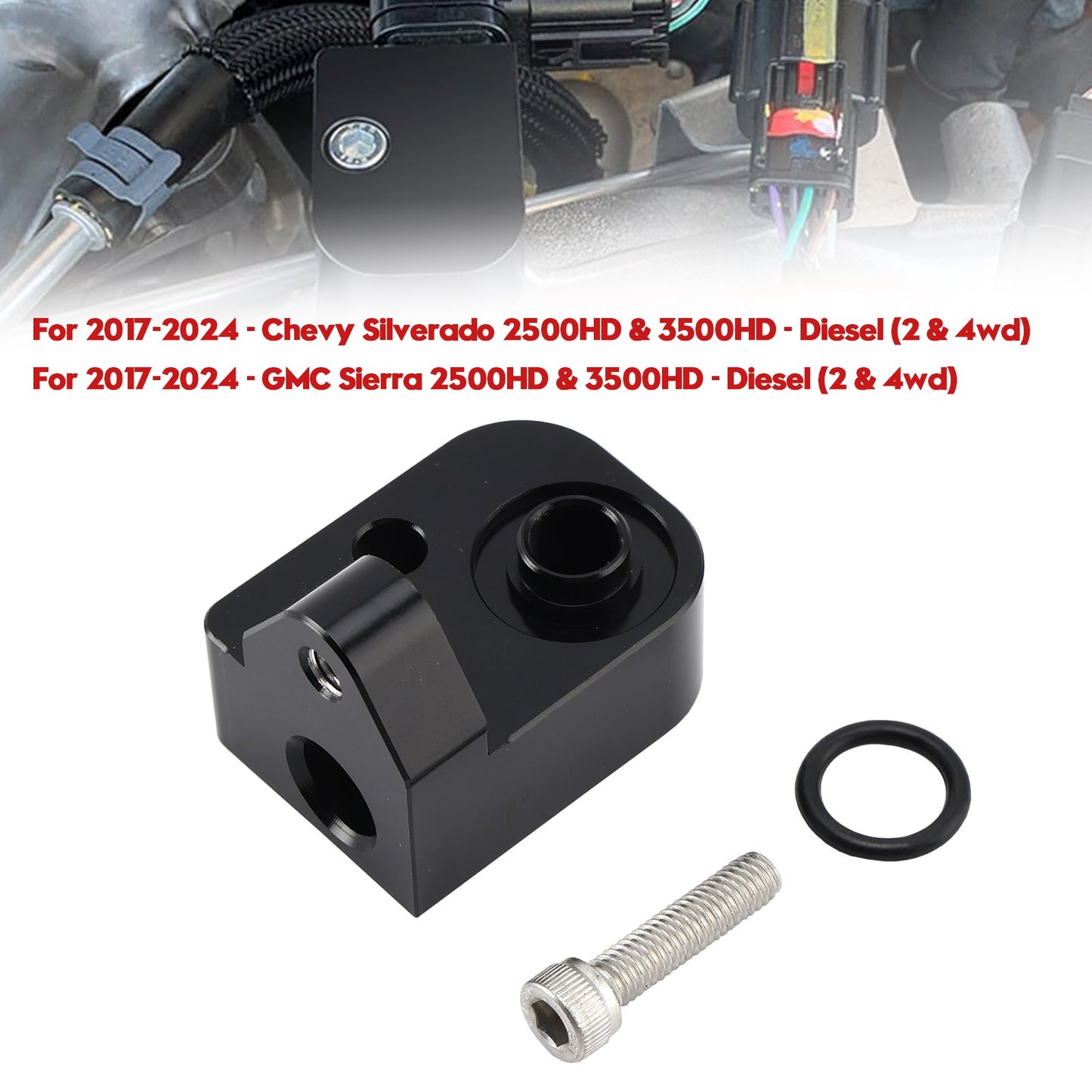 Temperature Air Intake Sensor Spacer Kit For 2017-2024 Chevy GM 6.6L Diesel US.