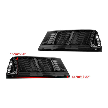 Front Fog Light Grill Lower Bumper Grille Chrome Fits For AUDI A4 B9 2016-2018