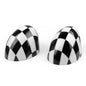 2 Checke Side Mirror Caps Covers for MINI Cooper Hardtop 2014 F55 & 2015 F56