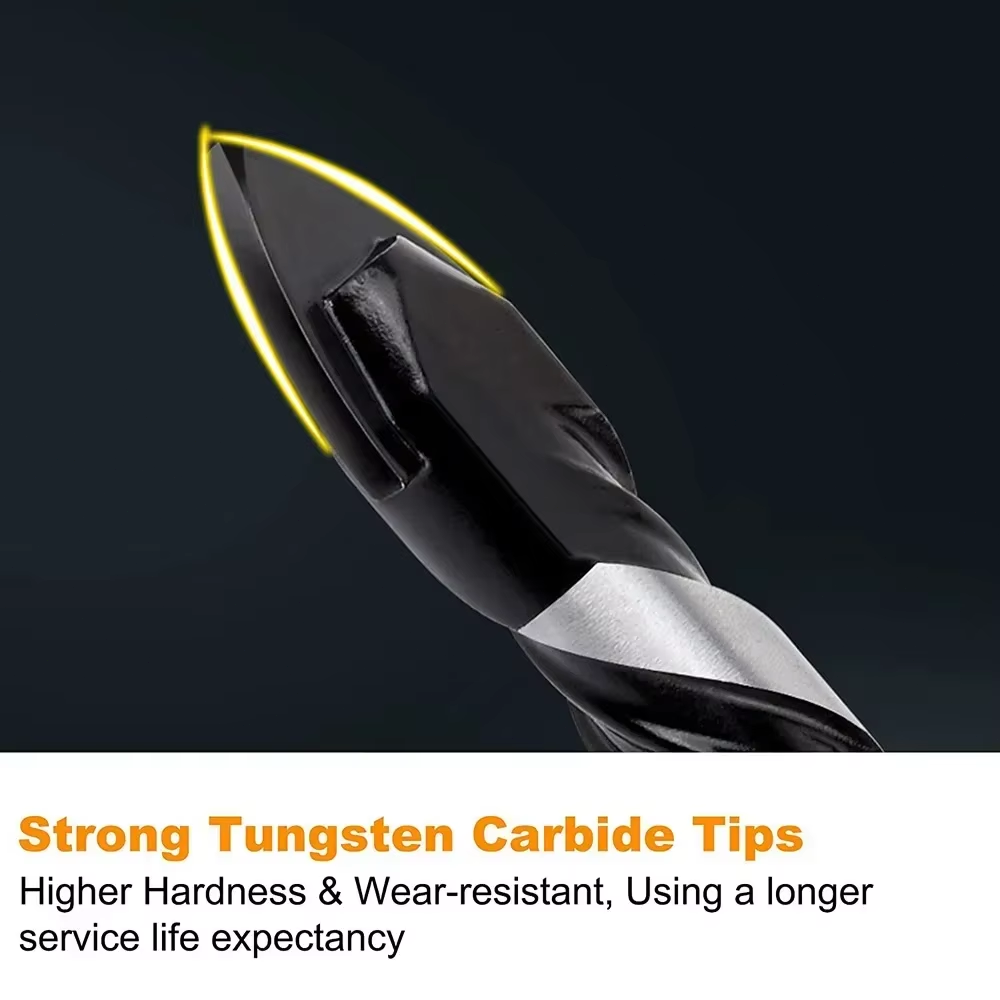 10Pcs Carbide Tungsten Drill Bit Set for Ceramic Tile Concrete Glass Wood Marble