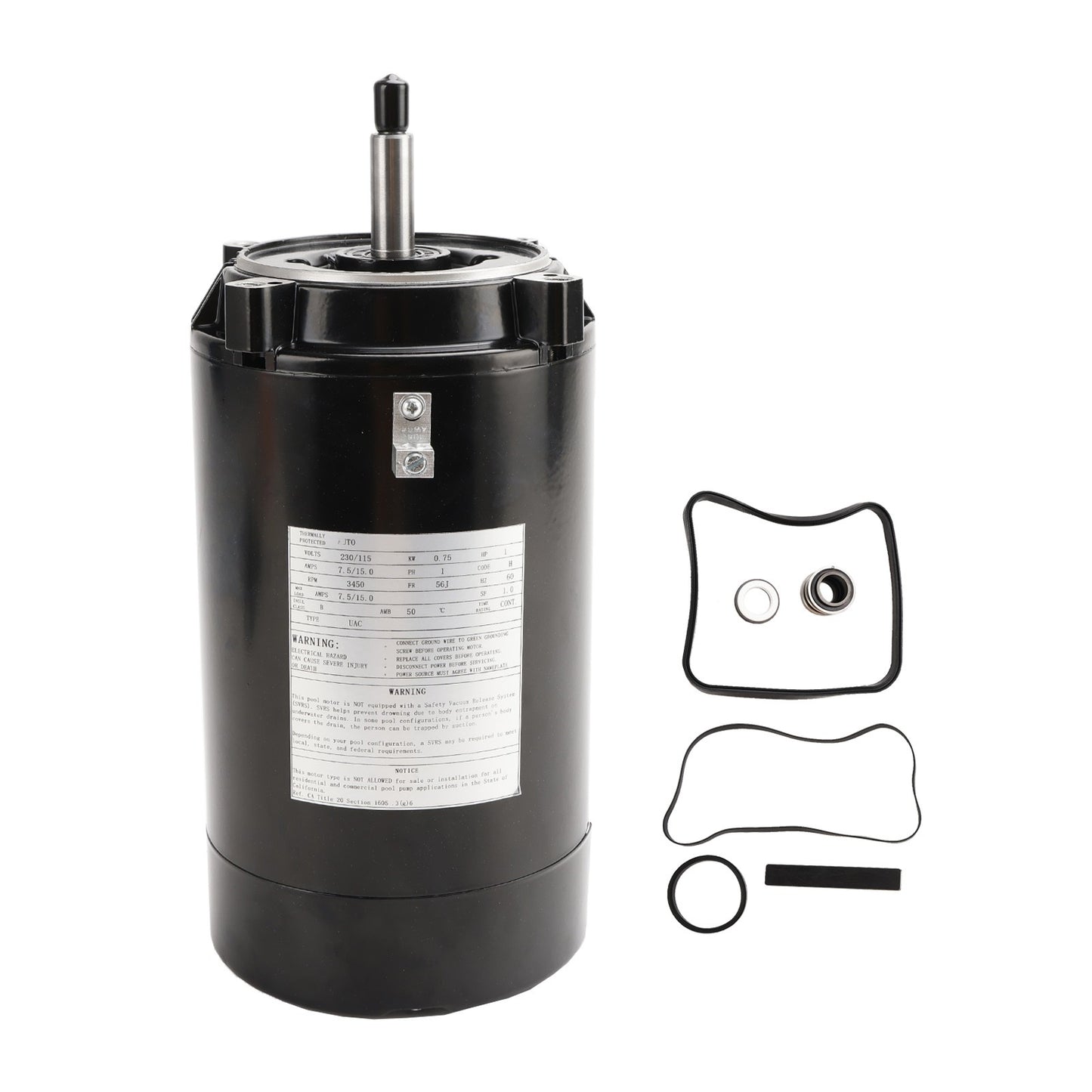 Pool Pump Motor and Seal Replacement Kit UST1102 For Hayward Max Flow Super Pump