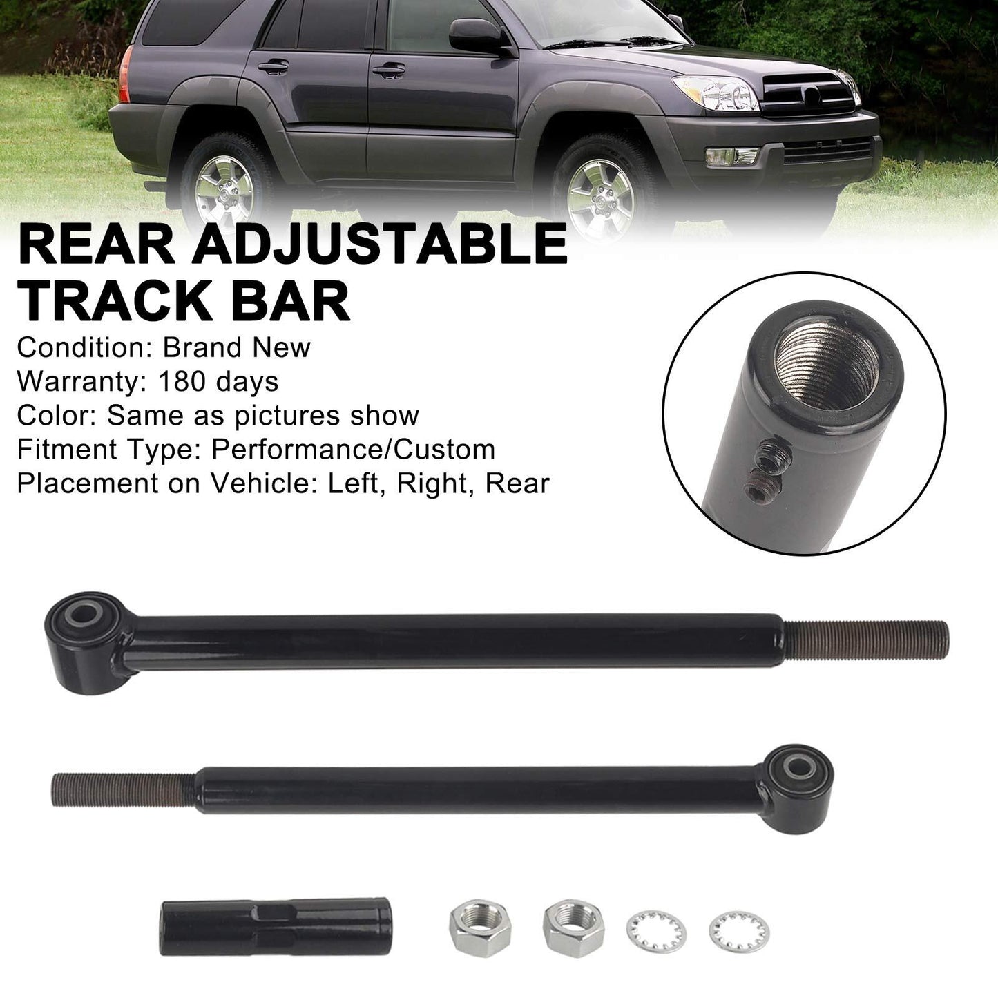 0-4" Lift Adjustable Rear Track Bar Fit Toyota 4Runner 2003-2023 Fit FJ 2007-14