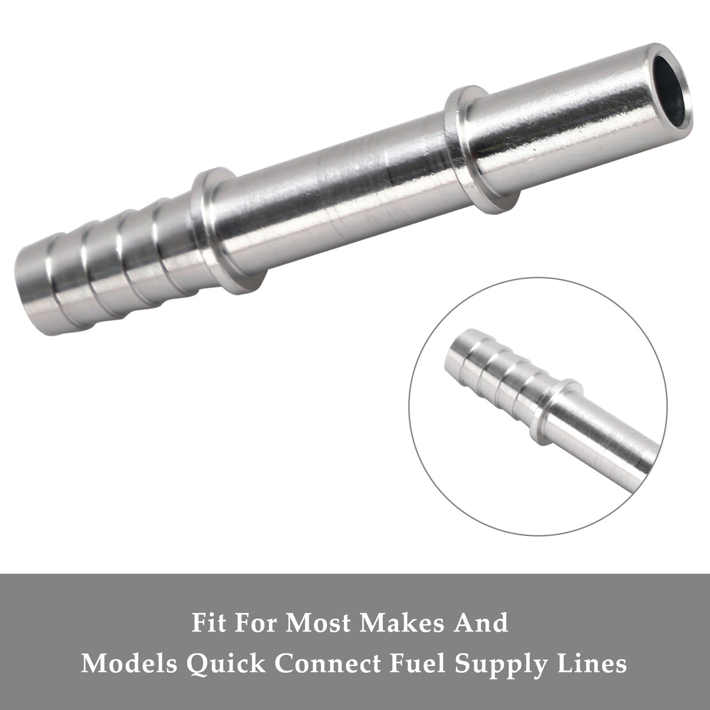 Quick Connect 3/8 Fuel Rail Hose To 3/8 Barb Adapter Fitting AN817-02-06BA~