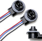 2pc 3157 4157 Bulb Socket Pig Tail Harness Wire Plug For Turn Signal Brake Light