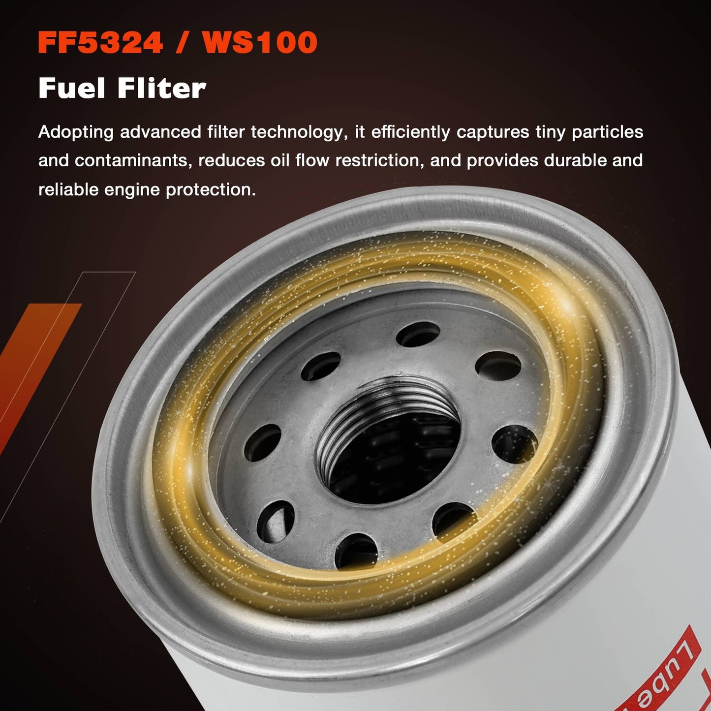 2X FF5324 Fuel Filters For Fleetguard Caterpillar CAT Freightliner C7 C9 Engine