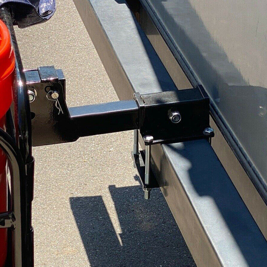 Solid Spare 4'' Square RV Bumper Receiver Adapter 2'' Hitch Mount Rack 2 Cargo Carrier tube