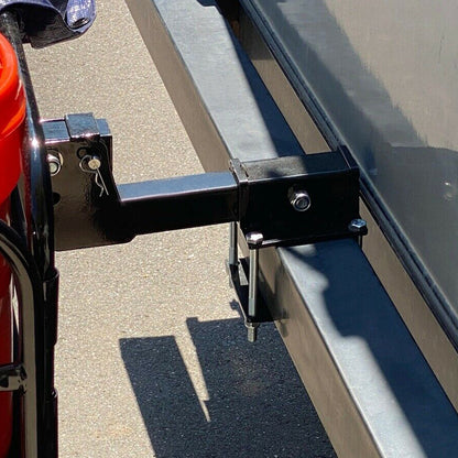 Solid Spare 4'' Square RV Bumper Receiver Adapter 2'' Hitch Mount Rack 2 Cargo Carrier tube