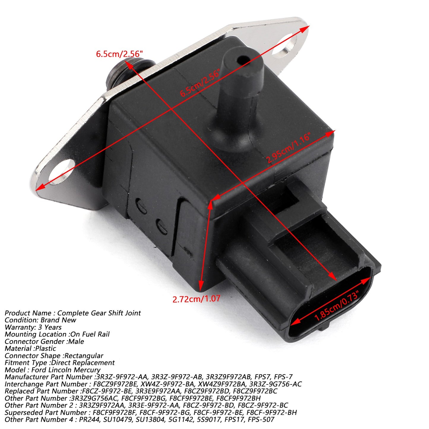 Fuel Injection Pressure Regulator Sensor For 98-07 Ford Lincoln Mercury*FPS7.
