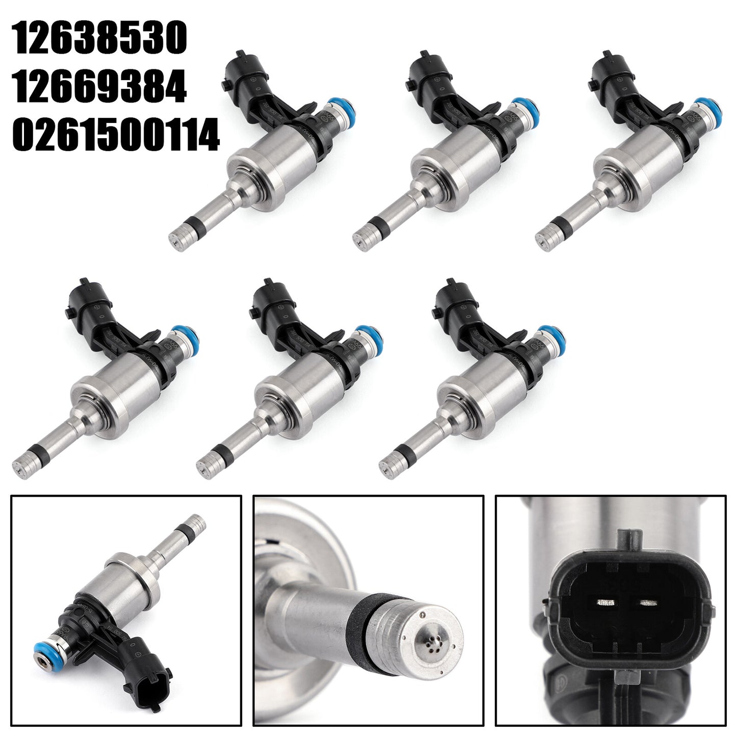 6PCS Fuel Injectors 12638530 Fit Chevrolet Camaro Traverse Fit GMC Acadia CTS U
