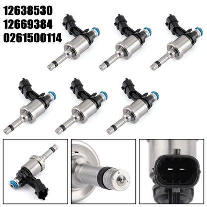 6PCS Fuel Injectors 12638530 Fit Chevrolet Camaro Traverse Fit GMC Acadia CTS U