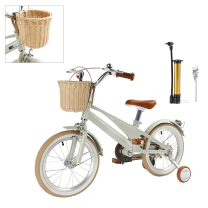 16 inches Kid's Bike Child Bicycle for Ages 7-9 Years with auxiliary wheels