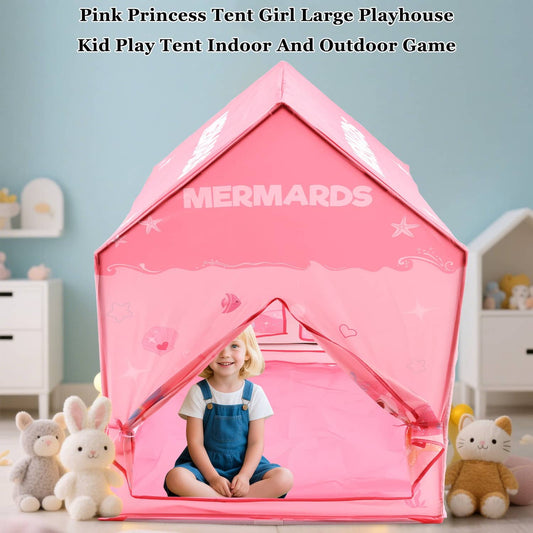 Solid Spare Pink Princess Tent Girl Large Playhouse Kid Play Tent Indoor And Outdoor Game