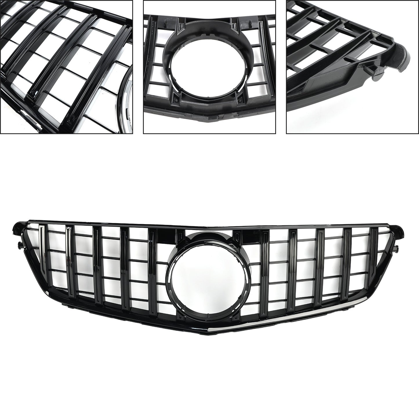 GTR Style Front Bumper Grille Grill Fit Benz C-Class W204 C300 C350 2008-2014
