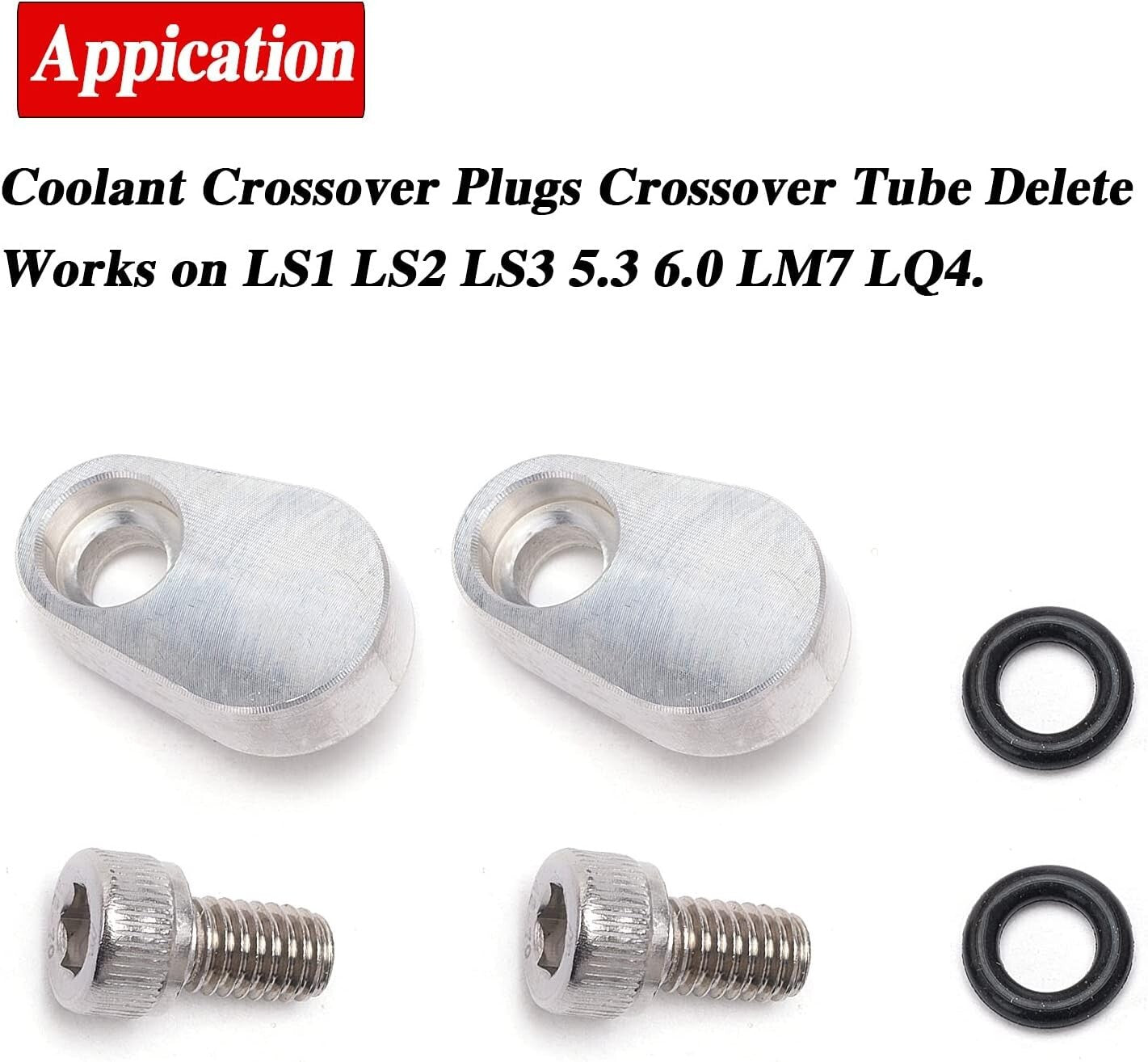 Rear Coolant Crossover Block Off Plug Steam Port Head Tube For GM LS Corvette