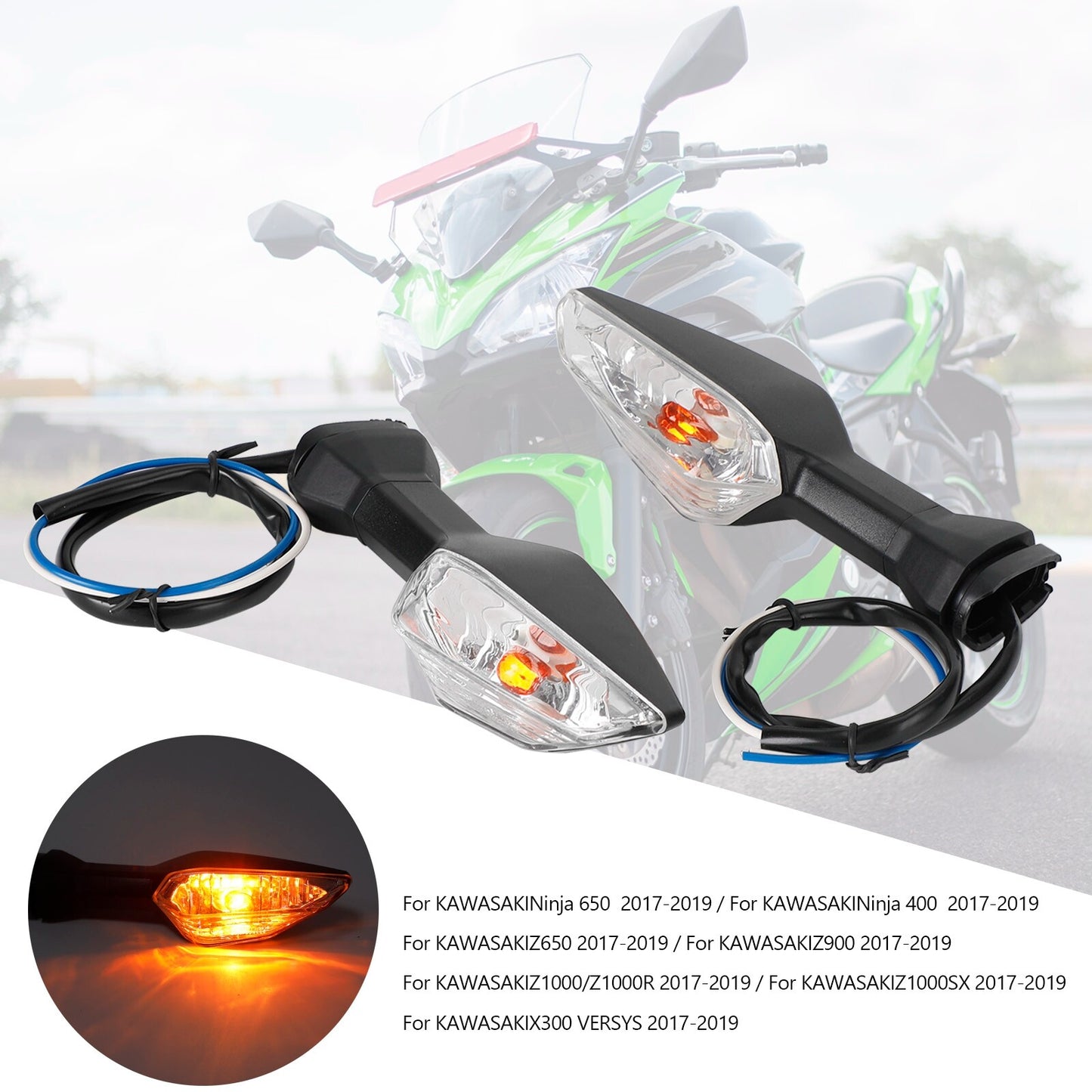 Turn Signal Light Indicator Lamp For Kawasaki Ninja400 Z650 Z900 Z1000 Z1000SX