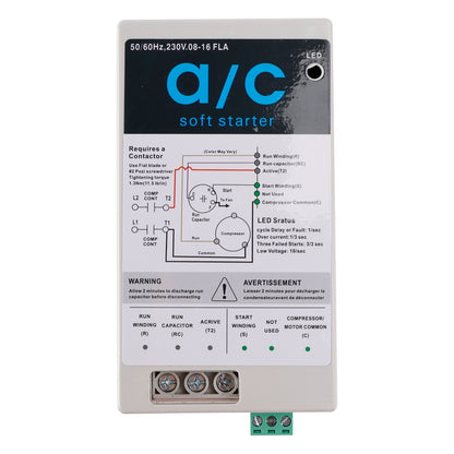08-16A Soft Start Module For 1.75-3.5 Ton AC Units  Reverse Motor Protection