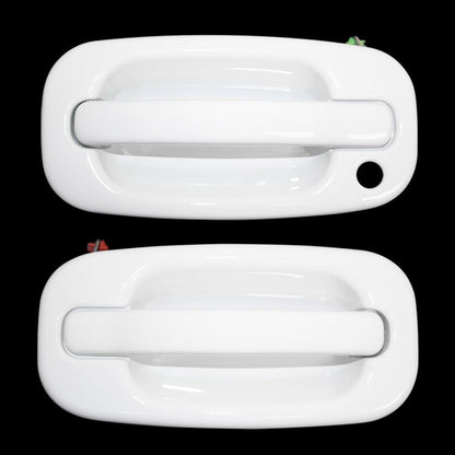 NEW Front Exterior Olympic White Painted Door Handle Set For 1999-2007 Silverado