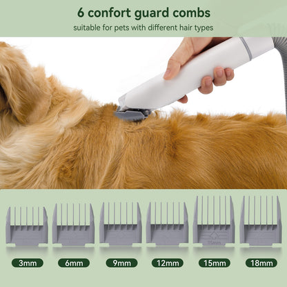 5 In 1 Pet Grooming Kit Vacuum Suction Professional Pet Hair Clipper
