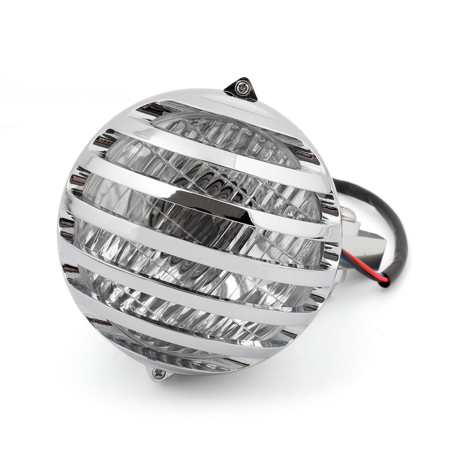 Motorcycle Chrome Bullet Headlight Lamp For Cafe Racer Bobber Chopper Custom