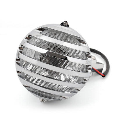 Motorcycle Chrome Bullet Headlight Lamp For Cafe Racer Bobber Chopper Custom