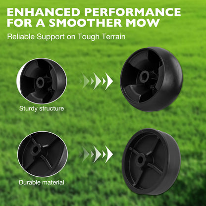 4x 734-0973 Lawn Mower Deck Roller Wheel Kit For Cub Cadet Craftsman 734-04155