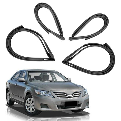 4x Weatherstrip Door Window Rubber Channel Seal For 2002-2006 Toyota Corolla