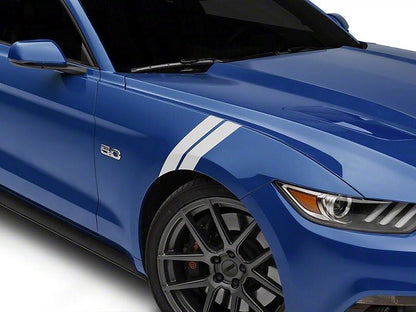3" Dual Fender Stripe Hash Mark Stripe Decal Graphic Kit For FORD MUSTANG